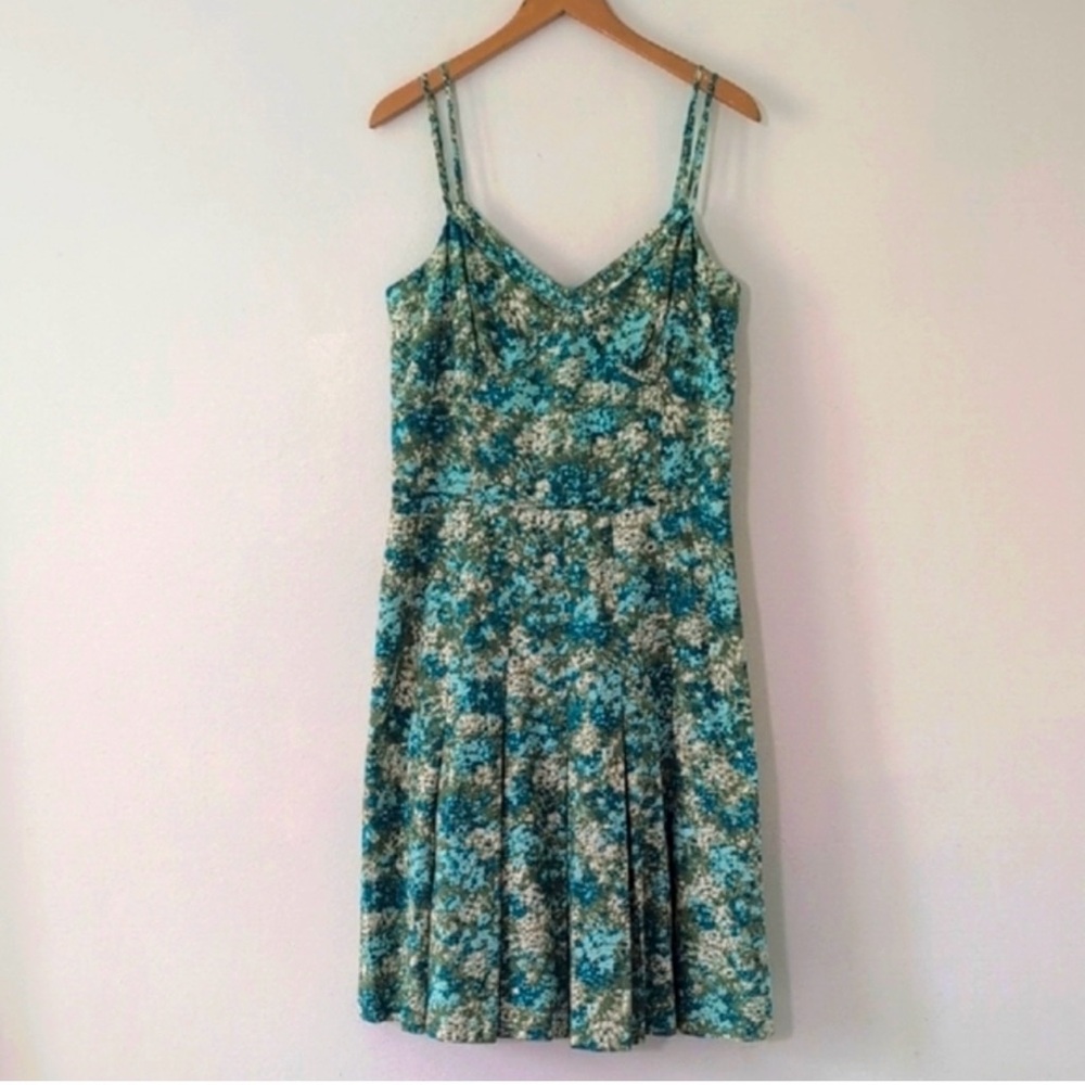 💚Ann Taylor Blue Floral Mini Dress Size 12